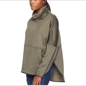 The North Face Olive Cowl Neck Cozy Slacker Poncho Sweater